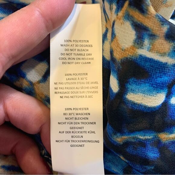 Boohoo Plus Tie Dye Beach Trouser Blue Size 16 - Picture 8 of 10